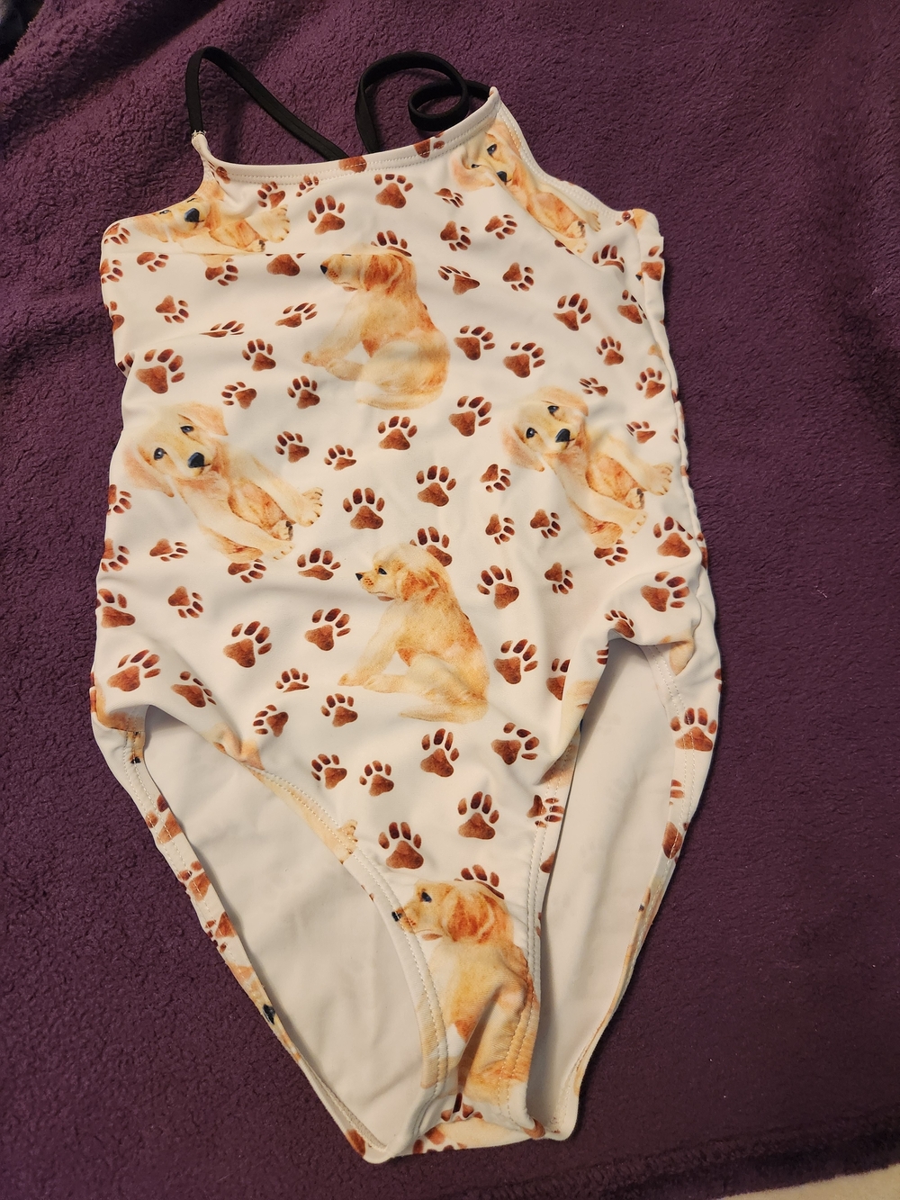 Girls Swimsuit With Golden Retrievers